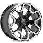 Легковой диск Skill Wheels SV306 9x20 6x139,7 ET19 77,8 чёрный + полированные спицы